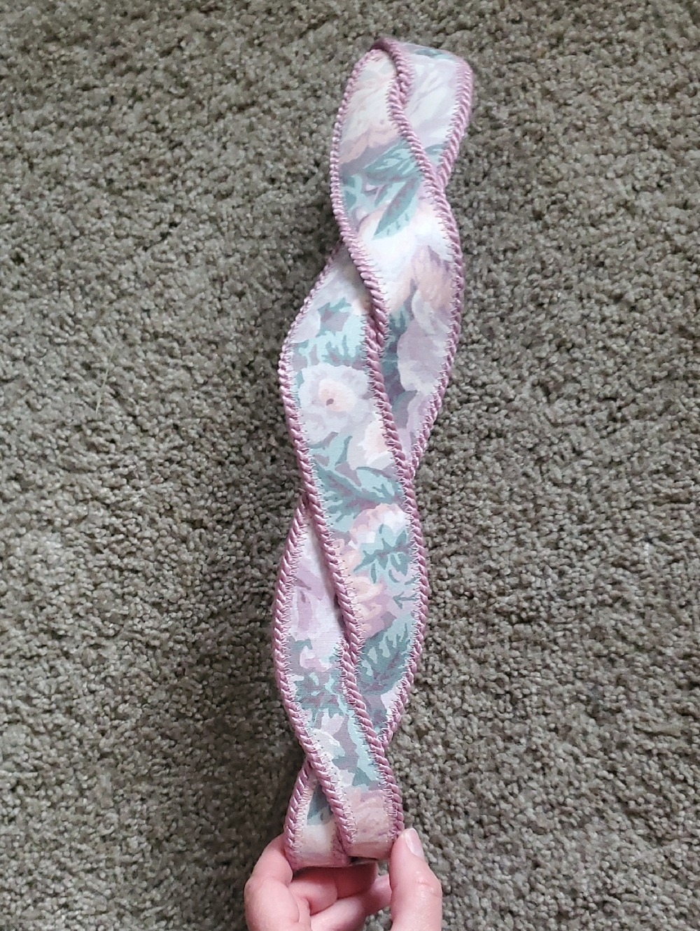 Floral Pink & Mint Leather Shop belt